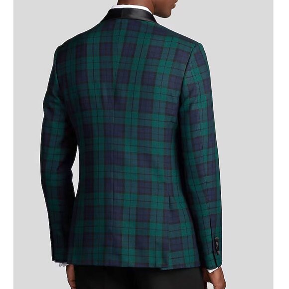 40R‎ Jos A Bank Jos A Bank Slim Fit Plaid Dinner Jacket Blazer E04486 - Picture 3 of 6